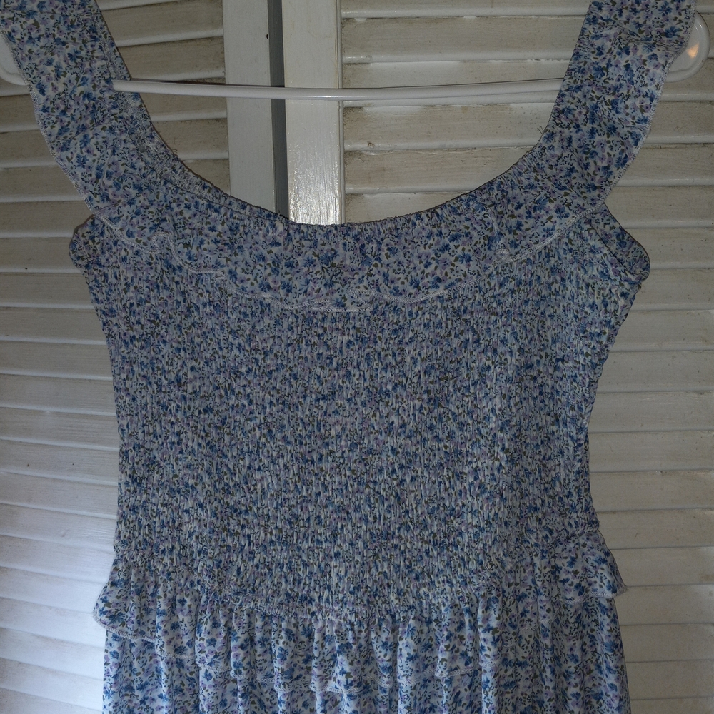 SHEIN Blue Floral Maxi Dress